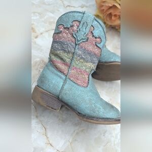 Roper Girls Glitter Lace Cowgirl Western Boots ToddlerS 7